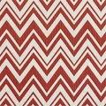 Fine-Line 54 in. Wide Red And White Zig Zag Chevron Upholstery Fabric - Red and White FI3469556